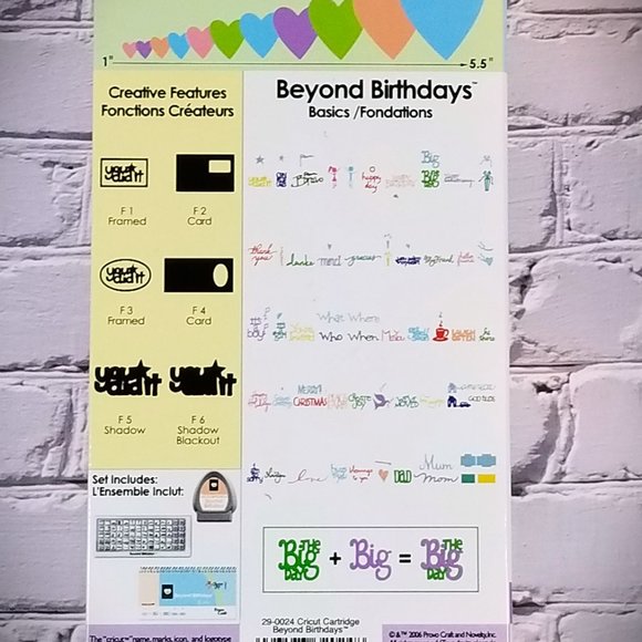 CRICUT - Beyond Birthdays - Provo Craft 2008 - Picture 3 of 4